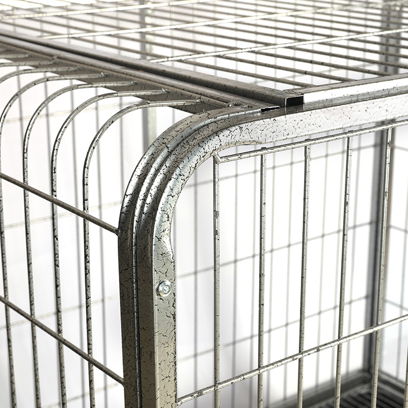 Jaula para perros plegable de alambre metálico de esquina redondeada BT-125