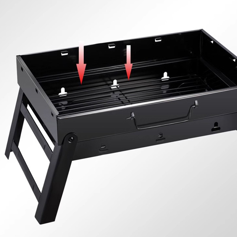 Parrilla de barbacoa en forma de X portátil plegable de acero inoxidable