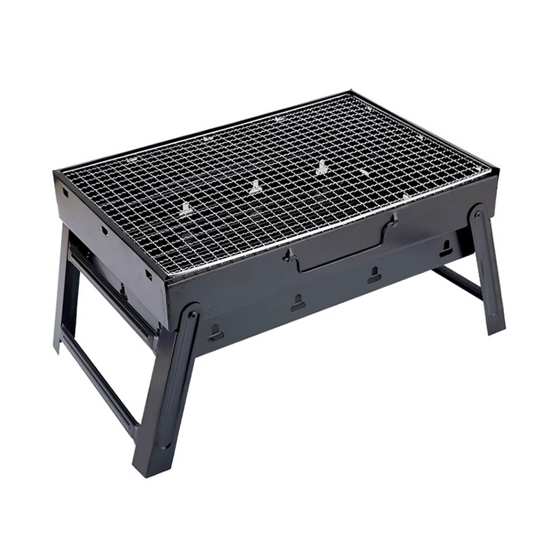 Parrilla de barbacoa en forma de X portátil plegable de acero inoxidable