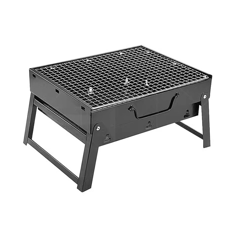 Parrilla de barbacoa en forma de X portátil plegable de acero inoxidable