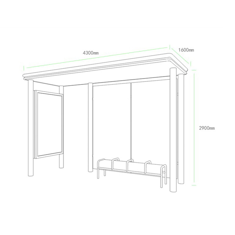 AH-2775 Parada de autobús urbano