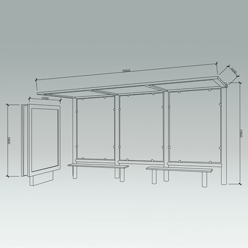 AH-2759 Cobertizo de autobús de buena estética