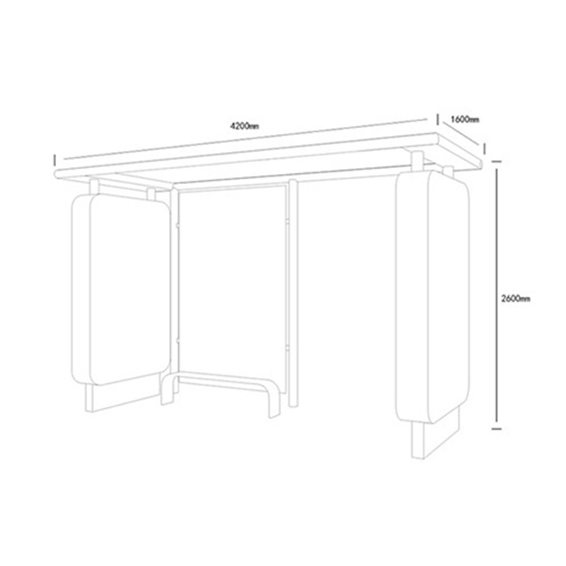 AH-2077 Marquesina de autobús con suelo antideslizante