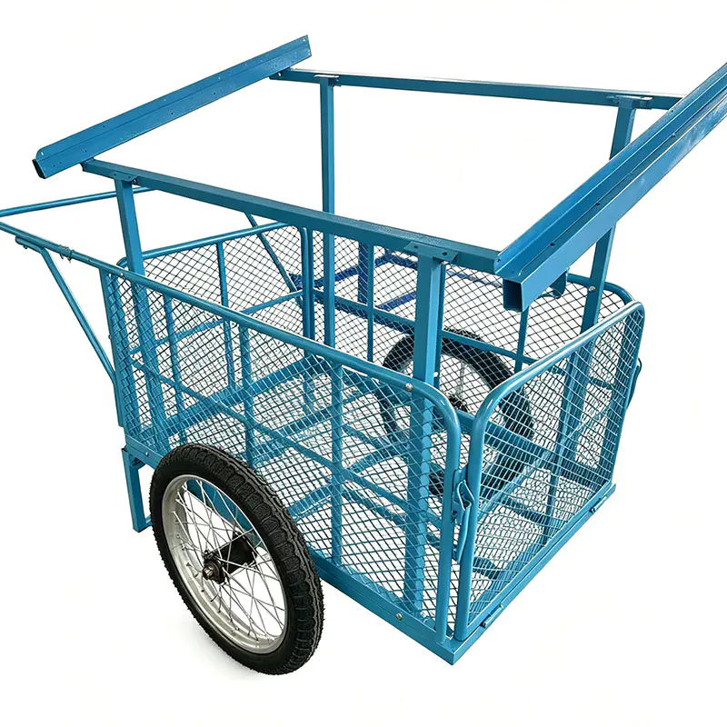 Carro plegable de metal con bomba de agua solar
