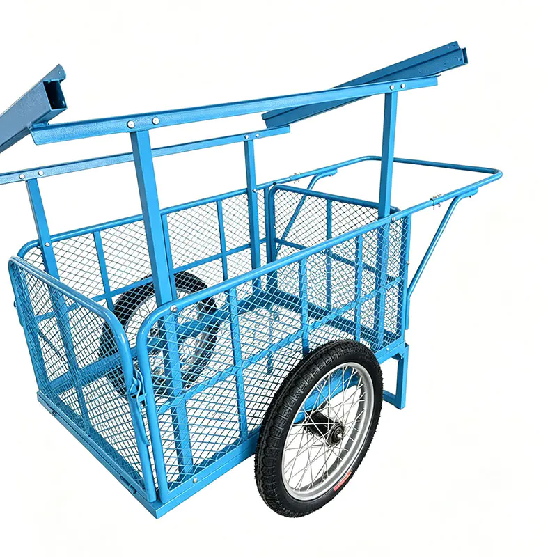 Carro plegable de metal con bomba de agua solar
