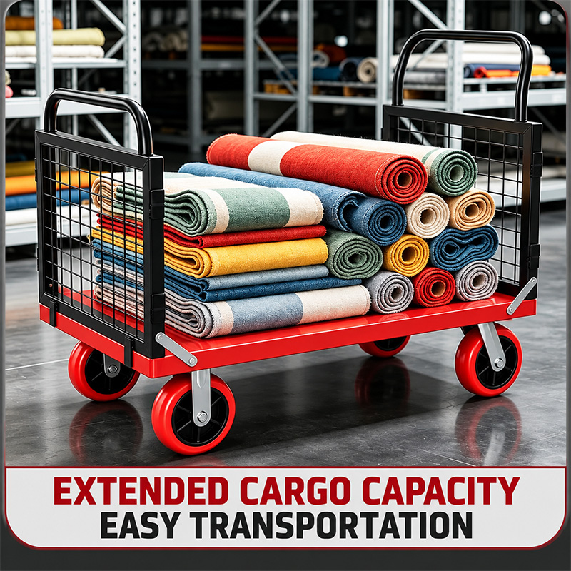 Ideal completamente plegable de la carretilla de la jaula del carro del transporte de la malla para el almacenamiento de Warehouse