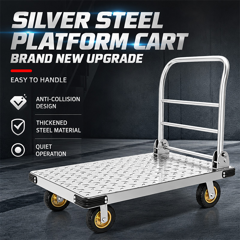Carro de plataforma de acero anticolisión