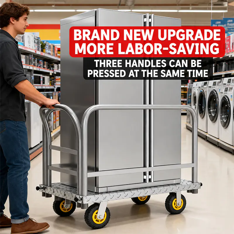 Thickened-Steel Detachable-Rail Cage Trolley